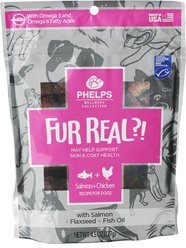 Phelps Wellness Collection Fur Real?! Salmon & Chicken Recipe Dog Treats, 4.5-oz bag