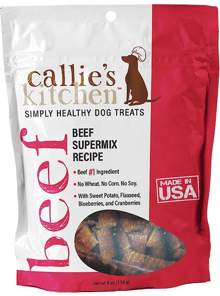 Callie's Kitchen Salmon Supermix Recipe Dog Treats, 4-oz bag