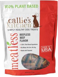 Callie's Kitchen Beefless Beef Flavor Dog Treats, 4-oz bag