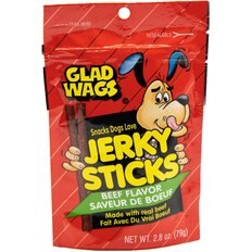 Glad Wags Beef Flavor Jerky Sticks Dog Treats