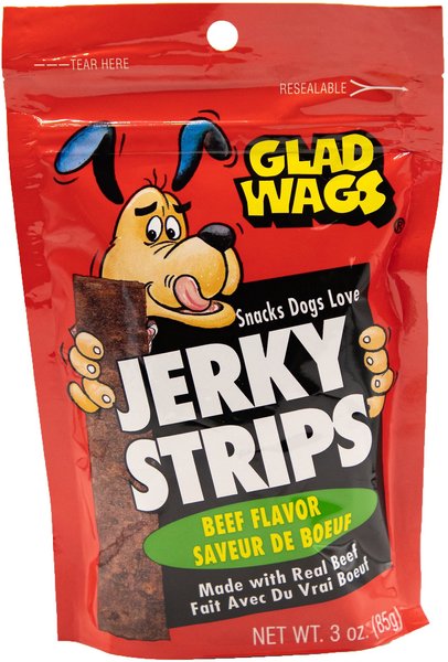 Glad Wags Jerky Strips Beef Flavor Dog Treats, 3.0-oz bag slide 1 of 2