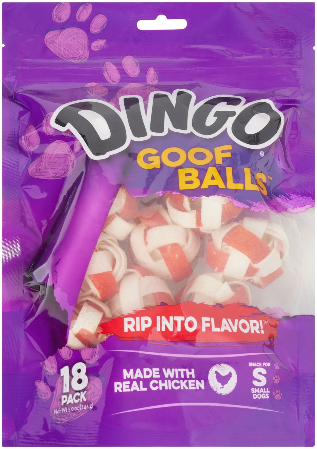 DINGO Goof Balls Dog Treats, 18 count
