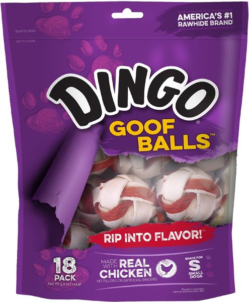 Dingo Goof Balls Dog Treats, 18 count slide 1 of 3