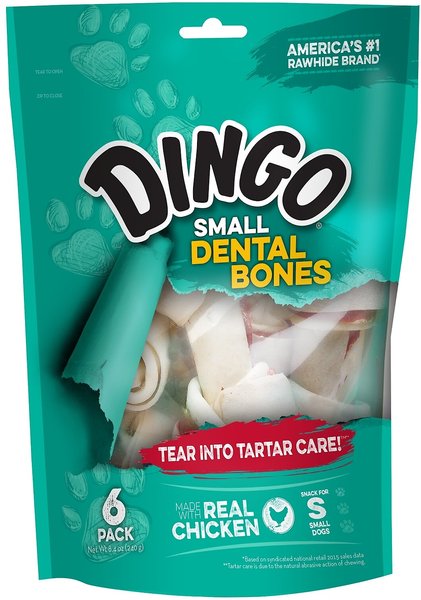 Dingo Dental Bones Small Dental Dog Treats, 6 count slide 1 of 2