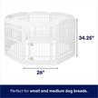 FRISCO 8 Panel Plastic Dog Exercise Playpen With Door, 34-in H, White ...