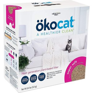 Okocat Super Soft Clumping Wood Unscented Cat Litter, 8.4-lb box