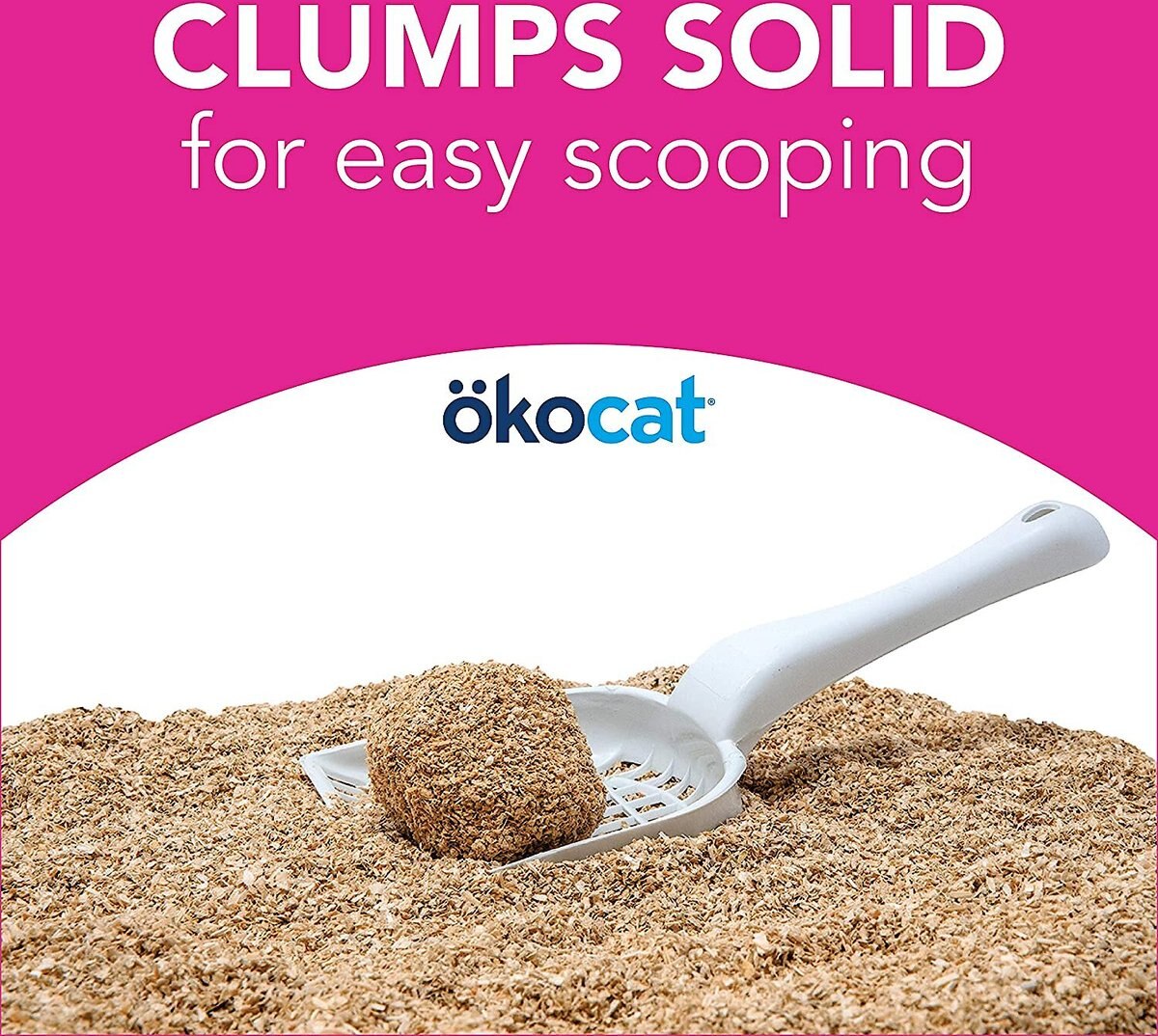 OKOCAT Super Soft Clumping Wood Unscented Cat Litter, 8.4lb box