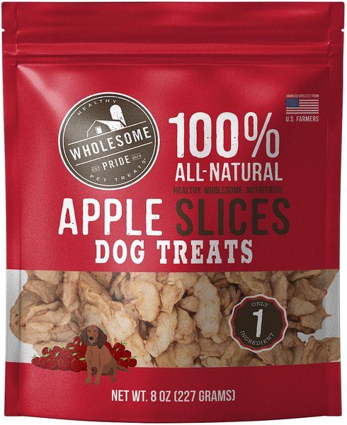 Wholesome Pride Pet Treats Apple Slices Dehydrated Dog Treats, 8-oz bag slide 1 of 9