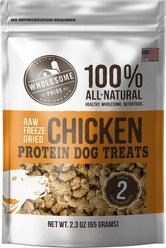 Wholesome Pride Pet Treats Chicken Raw Freeze-Dried Dog Treats, 2.3-oz bag