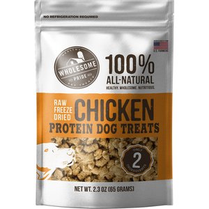 Wholesome Pride Pet Treats Chicken Raw Freeze-Dried Dog Treats, 2.3-oz bag