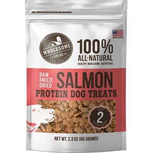 Wholesome Pride Pet Treats Salmon Raw Freeze-Dried Dog Treats, 2.3-oz bag
