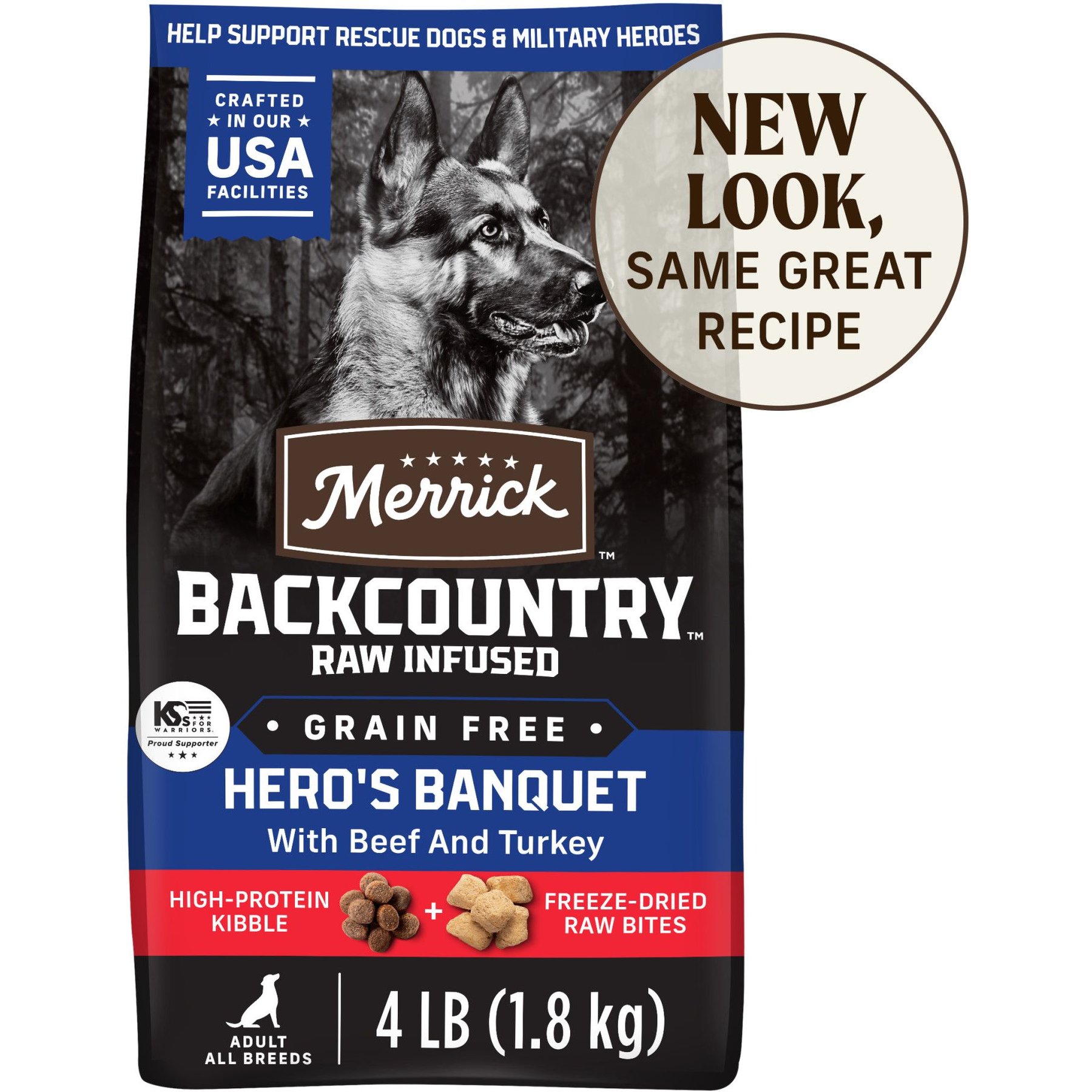 MERRICK Backcountry Freeze Dried Raw Hero s Banquet Recipe Dry Dog Food 20 lb bag Chewy