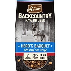 Merrick Backcountry Freeze-Dried Raw Hero's Banquet Recipe Dry Dog Food, 4-lb bag