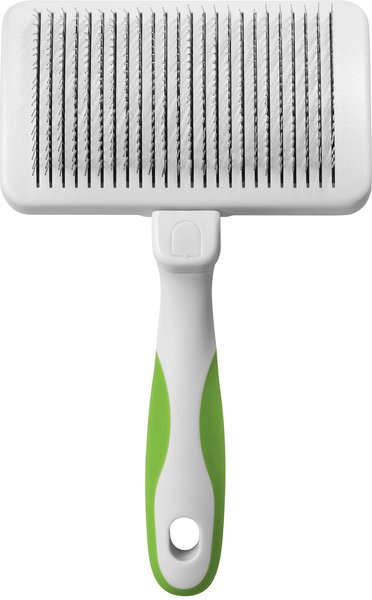 Andis Self-Cleaning Slicker Brush, Green/White slide 1 of 6