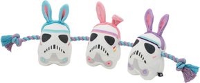 STAR WARS Easter STORMTROOPER Plush with Rope Squeaky Dog Toy, Large/X-Large