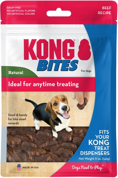 KONG Bites Beef Dog Treats 5 oz pouch Chewy