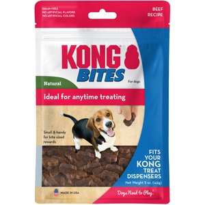 KONG Bites Beef Dog Treats, 5-oz pouch