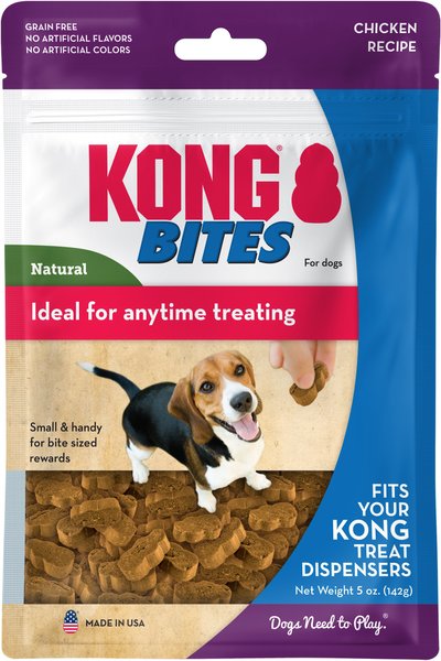 KONG Bites Chicken Dog Treats, 5-oz pouch slide 1 of 2