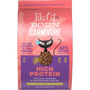 Tiki Cat Born Carnivore Chicken & Herring Grain-Free Dry Cat Food, 5.6-lb bag