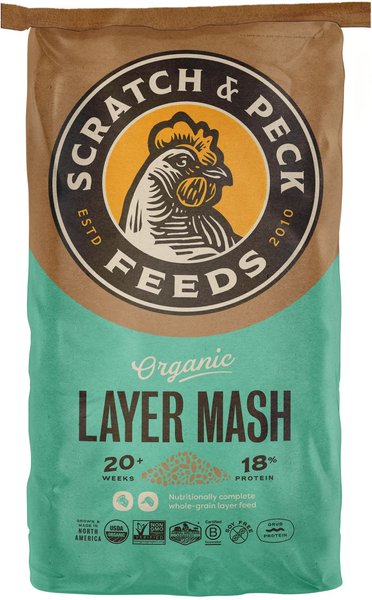 Scratch and Peck Feeds Naturally Free Organic Layer 18% Protein Grain Poultry Feed, 40-lb bag slide 1 of 9