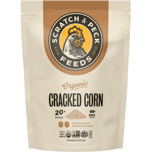 Scratch and Peck Feeds Cluckin' Good Organic Cracked Corn Poultry Treats, 8-lb bag