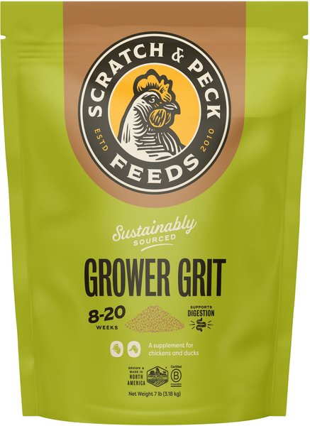 Scratch and Peck Feeds Cluckin' Good Grower Grit Chicken Supplement, 7-lb bag slide 1 of 9