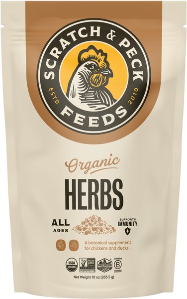 Scratch & Peck Feed Cluckin' Good Organic Herbs Chicken Supplement, 10-oz bag slide 1 of 1