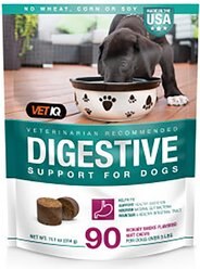 VetIQ Digestive Support Hickory Smoke Flavor Soft Chew Dog Supplement, 90 count