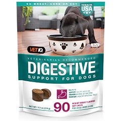 VetIQ Digestive Support Hickory Smoke Flavor Soft Chew Dog Supplement, 90 count