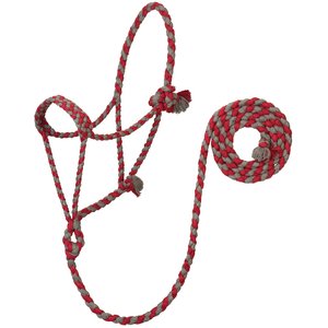 Weaver Leather EcoLuxe Braided Rope Horse Halter, Dark Red/Charcoal