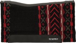 Weaver Leather Synergy Contoured Performance Horse Saddle Pad, Mojave - Black/Red Clay