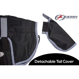 Derby Originals 600D Reflective Waterproof Winter Foal & Mini Horse Turnout Blanket, Red, Large, 42-48 in