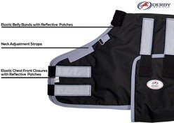 Derby Originals 600D Reflective Waterproof Winter Foal & Mini Horse Turnout Blanket, Hurricane Blue, Large, 42-48 in slide 2 of 4