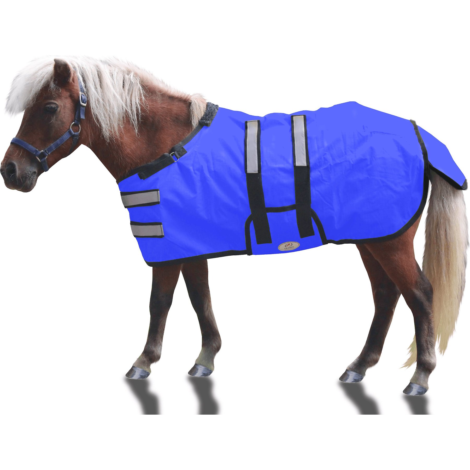 Derby Originals 600D Reflective Waterproof Winter Foal & Mini Horse Turnout Blanket, Royal Blue, Large, 42-48 in