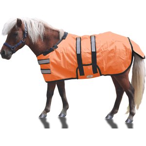 Derby Originals 600D Reflective Waterproof Winter Foal & Mini Horse Turnout Blanket, Orange, Medium, 36-42 in