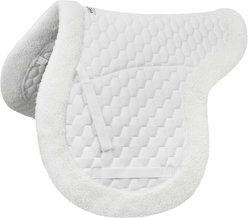 Derby Originals All-Purpose Fleece Padded Contour English Horse Saddle Pad, White