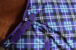 Derby Originals 1200D Ripstop Waterproof Winter Turnout Horse Blanket, Arctic Purple Plaid, 84-in slide 2 of 3