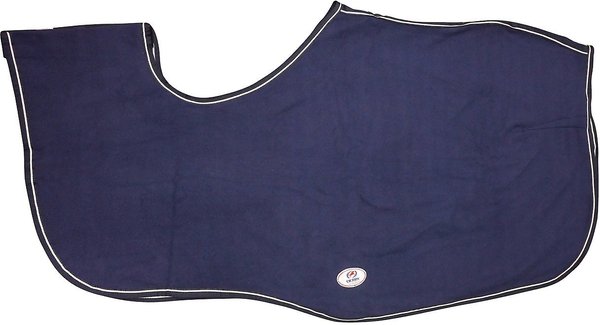 Derby Originals Classic Horse Polar Fleece Keyhole Quarter Sheet, Navy, Horse slide 1 of 3
