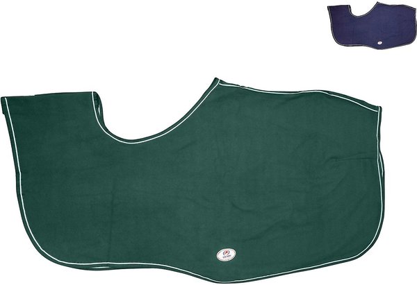 Derby Originals Classic Horse Polar Fleece Keyhole Quarter Sheet, Hunter Green, Horse slide 1 of 3