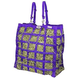 Derby Originals Easy-Feed Patented Four-Sided Slow Feed Horse Hay Bag, Purple