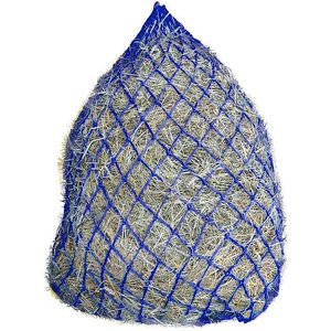 Derby Originals Hot To Trot Slow Feed Soft Mesh Poly Rope Hanging Horse Hay Net, Royal Blue