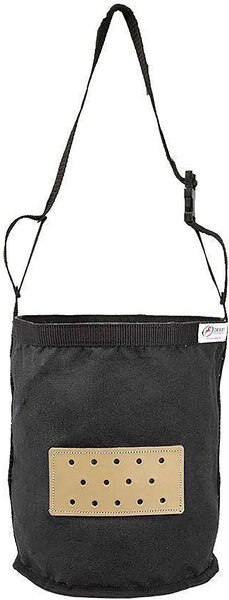 Derby Originals Leather Vented Heavy Duty Duck Canvas Horse Feed Bag, Black, Full slide 1 of 3