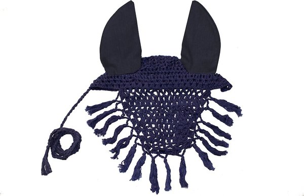 Derby Originals Paris Tack Premium Show Crochet Horse Fly Veil Bonnet, Full Horse, Blue slide 1 of 1