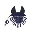 Derby Originals Paris Tack Premium Show Crochet Horse Fly Veil Bonnet, Full Horse, Blue