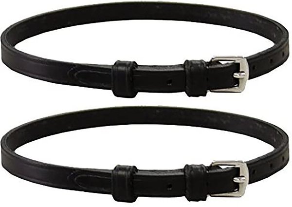 Derby Originals Premium English Leather Spur Straps with Keepers, Black, Mens, 3/8 x 20-in slide 1 of 3