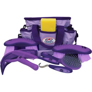 Derby Originals Premium Ringside 8-Piece Horse Grooming Kit, Purple/Lavender