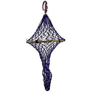 Derby Originals Quik-Fil 48” Slow Feed Poly Rope Hanging Horse Hay Net, Royal Blue
