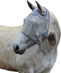 Derby Originals Reflective Horse Fly Mask, Grey, Full Horse
