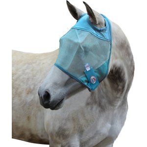 Derby Originals Reflective Horse Fly Mask, Summer Blue, Pony