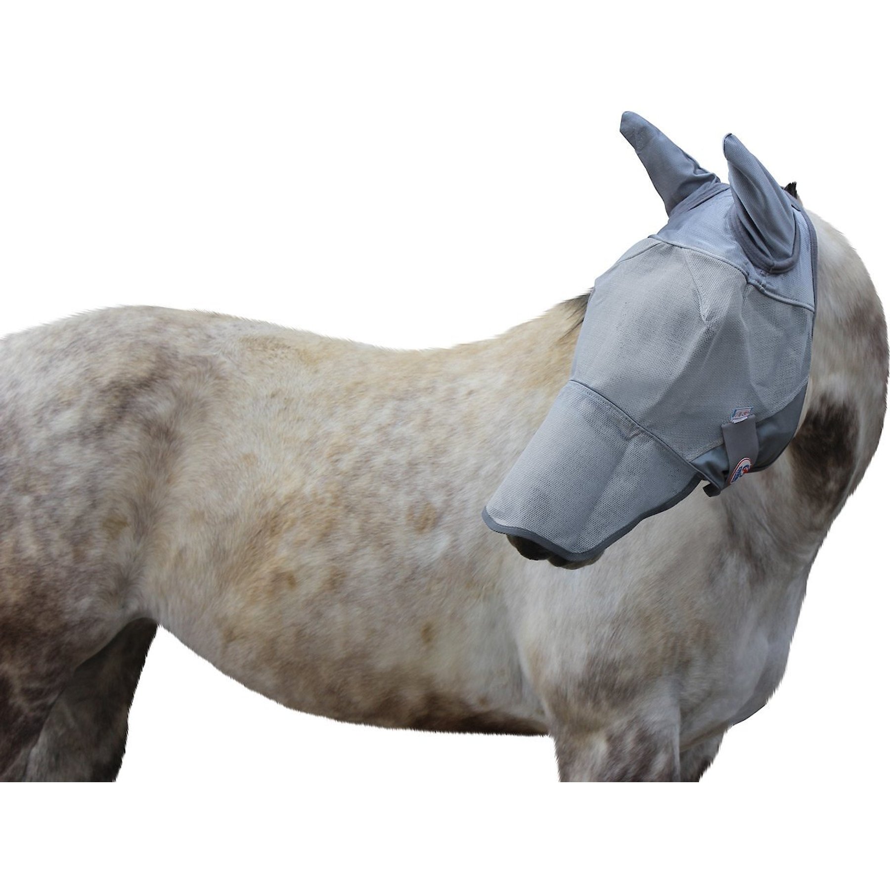 Derby Originals Reflective Horse Fly Mask with Ear & Nose Cover, Grey, Mini Horse